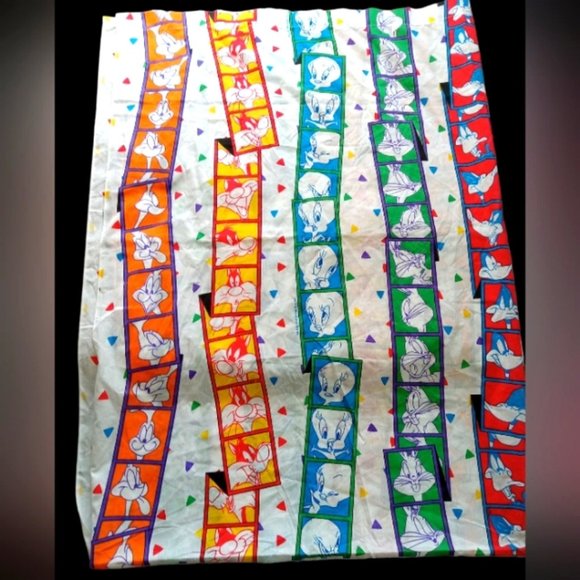 Warner Brothers Loony Toons 1993 twin top sheet only - Picture 1 of 3
